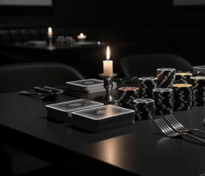 Monochromatyczna galeria ujęć z wieczorów w restauracji Nocastrelia