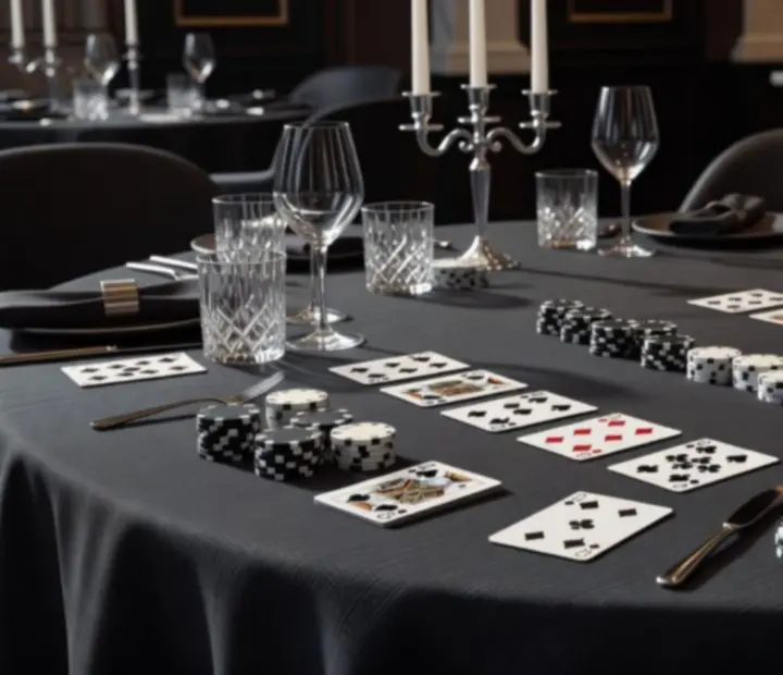 Strefa pokerowej rozrywki offline przygotowana na wieczór firmowy