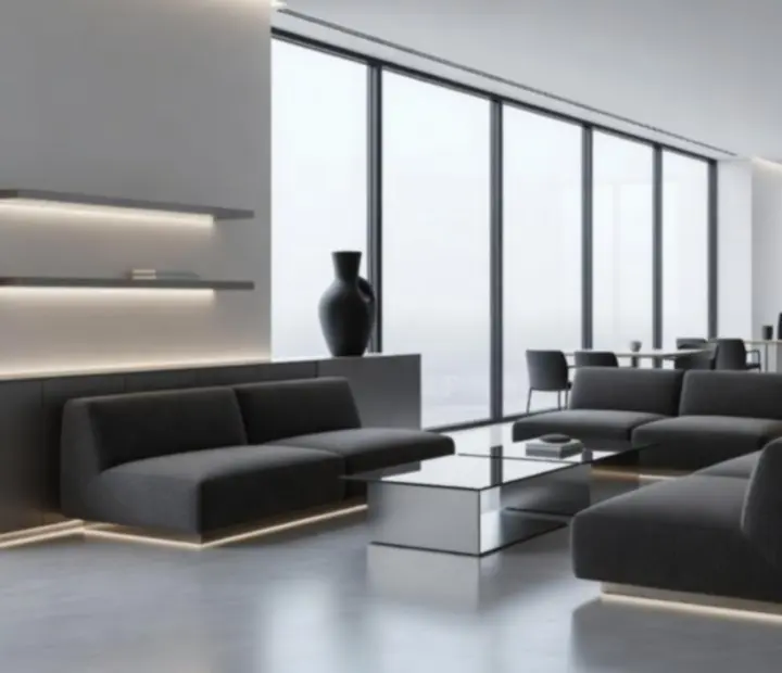 Nowoczesne, minimalistyczne wnętrze restauracji Nocastrelia